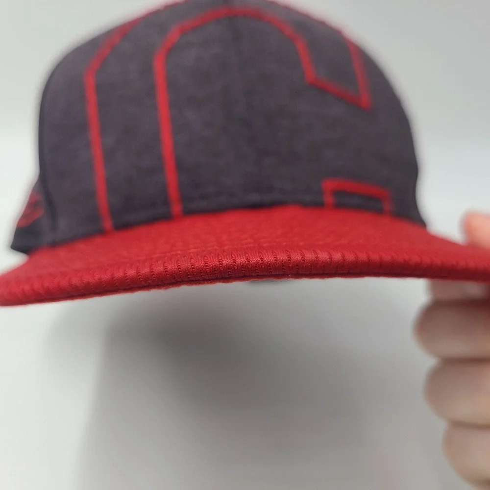 Cleveland Indians Hat Snapback New Era 9Fifty Blue Red MLB Baseball #2 Logo‎ Men